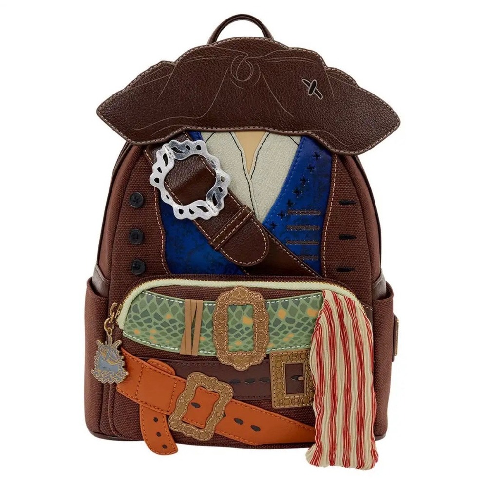 Loungefly Disney Pirates of the Caribbean Jack Sparrow Cosplay Mini Backpack NWT